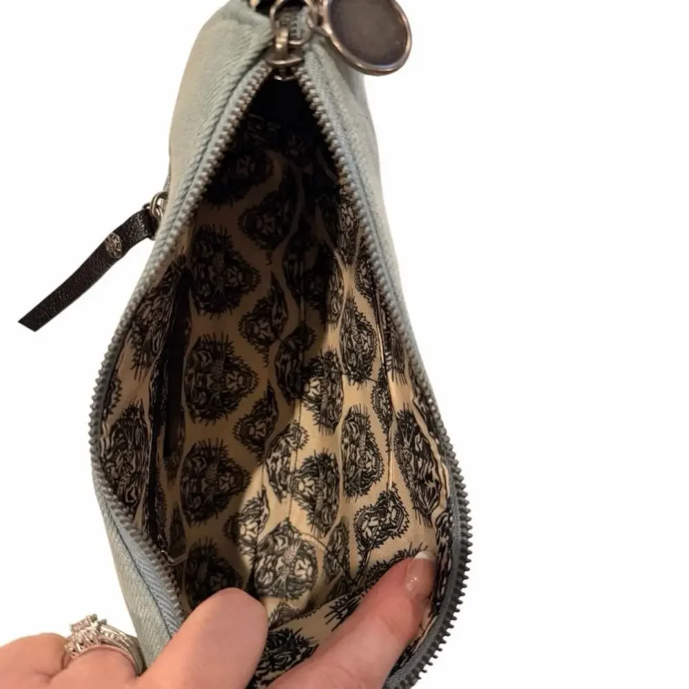 Ed Hardy Love Kills Slowly Bling Denim Shoulder Bag Y2K NWT